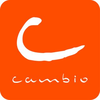 Das Logo von Cambio ist orange mit einem großen geschwungenen C in der Mitte
